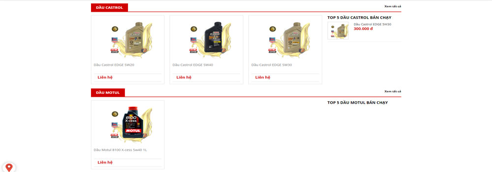 sản phẩm dầu nhớt castrol của website công ty nhập khẩu dầu nhớt việt nam